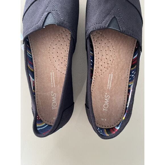 Toms Alpargata Black Canvas Women’s Size 7 - Picture 8 of 13